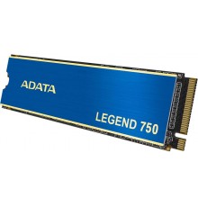 Накопитель ADATA SSD LEGEND 750, 500GB, M.2(22x80mm), NVMe, PCIe 3.0 x4, 3D TLC, R/W 3350/2450MB/s, IOPs 370 000/190 000, TBW 300, DWPD 0.33, with Heat Spreader (5 лет)                                                                                  