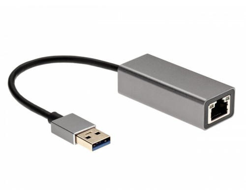 Кабель-переходник USB 3.0 (Am) -- LAN RJ-45 1000 Mbps, Alum Shell, iOpen (Aopen/Qust) ADU312M
