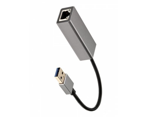 Кабель-переходник USB 3.0 (Am) -- LAN RJ-45 1000 Mbps, Alum Shell, iOpen (Aopen/Qust) ADU312M