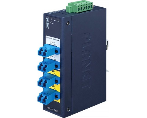 коммутатор/ PLANET IFB-244-SLC Industrial 2-channel Optical Fiber Bypass Switch w/ 4x LC Single mode (-40~75 C, dual 9~48V DC/24V AC)