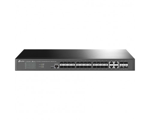 Управляемый коммутатор с 20 гигабитными портами SFP,/ JetStream™ 24-Port SFP L2+ Managed Switch with 4 10GE SFP+ Slots