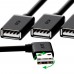 USB-концентратор Greenconnect USB 2.0 Хаб гибкий 0.35m для 3-х устройств одновременно, двусторонний угловой AM / 3 х AF, черный, GCR-51545