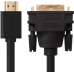 Кабель видео Greenconnect Кабель HDMI-DVI 7.5m черный, OD7.3mm, 28/28 AWG, позолоченные контакты, 19pin AM / 24+1M AM double link, GCR-HD2DVI1-7.5m, тройной экран