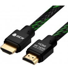 Кабель видео GCR Кабель 1.5m HDMI 2.0, BICOLOR нейлон, AL корпус черный, HDR 4:2:2, Ultra HD, 4K 60 fps 60Hz/5K*30Hz, 3D, AUDIO, 18.0 Гбит/с, 28AWG. GCR-52161                                                                                            
