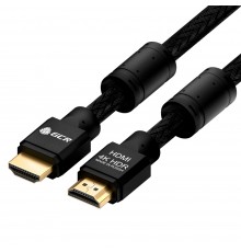 Кабель видео GCR Кабель 10.0m HDMI версия 2.0, HDR 4:2:0, Ultra HD, 4K 60 fps 60Hz/5K*30Hz, 3D, AUDIO, 18.0 Гбит/с, 28/28 AWG, OD7.8mm, тройной экран, черный нейлон, AL корпус черный, фер.кольца, GCR-53191                                             