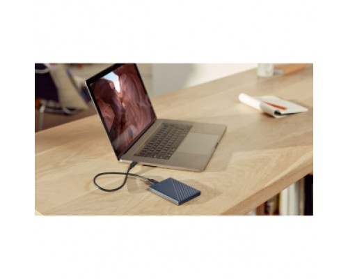 Портативный накопитель Portable HDD 2TB WD My Passport for Mac (Midnight Blue), USB-C/USB 3.2 Gen1, 107x75x11mm, 140g /12 мес./