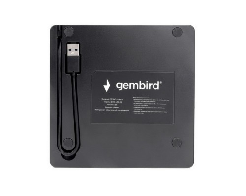 Внешний DVD-привод Gembird DVD-USB-03 USB 3.0 пластик, черный (DVD-USB-03) (271651)