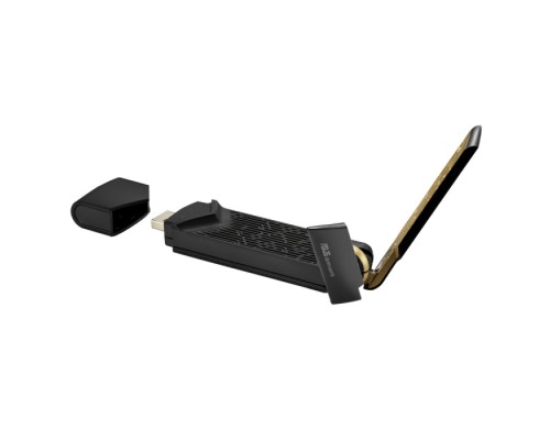 Адаптер беспроводной связи (Wi-Fi) USB-AX56 Dual-band WiFi 6 USB Adapter EU /CRADLE RTL  (998253) (90IG06H0-MO0R00)