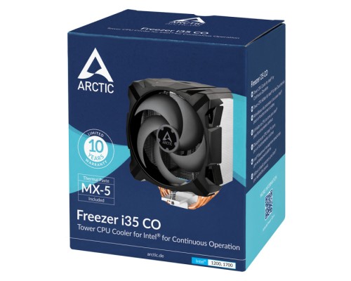 Вентилятор для процессора Arctic Freezer i35 CO Retail (ACFRE00095A) (703703) (Height 158.5mm, 6mm x 4pcs, 200 - 1800RPM, 4-pin PWM, Al, Screw, Intel LGA1700/1200/115x)