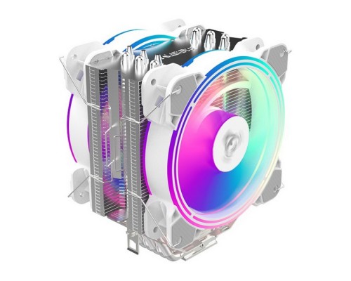 Кулер H120D (White) TDP: 200W Product Dimensions:123x154x106mm Heatsink Dimensions:154x123x58mm Heatsink Weight:518g Heat Pipe:O6mmx6pcs Fan Dimensions-:120x120x25mm (875842)
