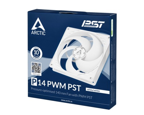 Вентилятор корпусной ARCTIC P14 PWM PST (White/Transparent) - retail (ACFAN00221A) (703123)