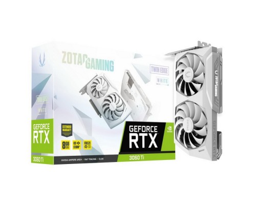 Видеокарта RTX3060Ti Twin Edge White Edition 8GB GDDR6X, 256 bit, 1665/19000, HDCP, Three DP, HDMI, Premium Pack ZT-A30620J-10P (626555)