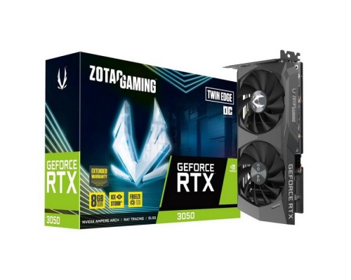 Видеокарта RTX3050 Twin Edge OC 8GB GDDR6, 128 bit, 1807/14000, HDCP, Three DP, HDMI, Medium Pack (ZT-A30500H-10M) (625022)