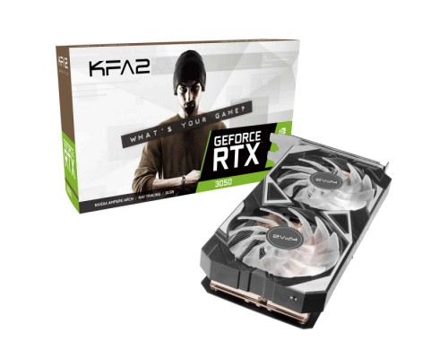 Видеокарта RTX3050 X Black PCI-E 8GB GDDR6 128BIT  W/HDMI/DP/DP/DP/Cooling Fan (35NSL8MD6YEK) (148557)