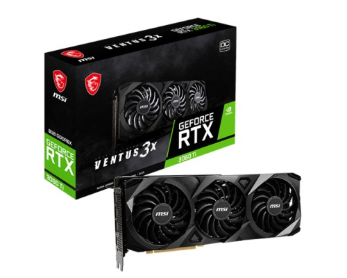 Видеокарта RTX3060Ti VENTUS 3X 8GD6X OC GDDR6X 256-bit 3xDP HDMI GDDR6X 256-bit 3xDP HDMI  (030182)