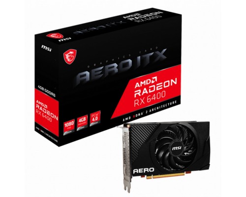 Видеокарта RX6400 4GB GDDR6 64-bit HDMI DP RTL (RX 6400 AERO ITX 4G) (946920)