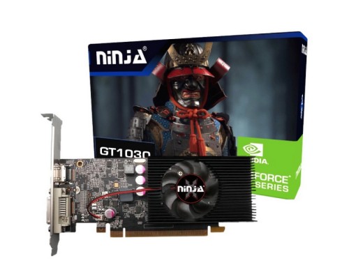 Видеокарта Ninja GT1030 PCIE (384SP) 4GB 64BIT GDDR4 (DVI/HDMI) 4GB 64BIT GDDR4 DVI HDMI