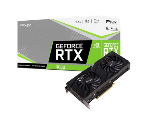 Видеокарта RTX3060 12GB VERTO Dual Fan GDDR6 192bit 1x HDMI, 3x DisplayPort, PCIE4.0, LHR, RTL (VCG306012DFBPB1) (680903)