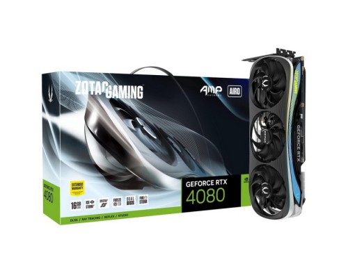 Видеокарта RTX4080 16GB AMP EXTREME AIRO GDDR6X 256bit 2565/22400 HDCP 3xDP HDMI Premium Pack  (626364)