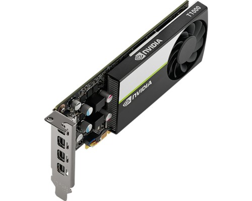 Профессиональная видеокарта VGA PNY NVIDIA T1000, 8 GB GDDR6/128 bit, PCI Express 4.0 x16, 4x mDP