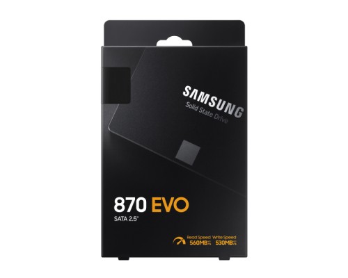 Жесткий диск 2.5 500GB Samsung 870 EVO Client SSD MZ-77E500 SATA 6Gb/s, 560/530, MTBF 1.5M, 3D V-NAND TLC, 512MB, 300TBW, 0,33DWPD, RTL MZ-77E500B/KR (550935)