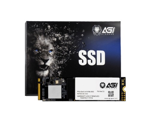 Жесткий диск M.2 2280 1TB AGI AI198 Client SSD PCIe Gen3x4 with NVMe, 2000/1690, IOPS 214/243K, MTBF 1.6M, 3D NAND TLC, 400TBW, 0,37DWPD, RTL (610347)
