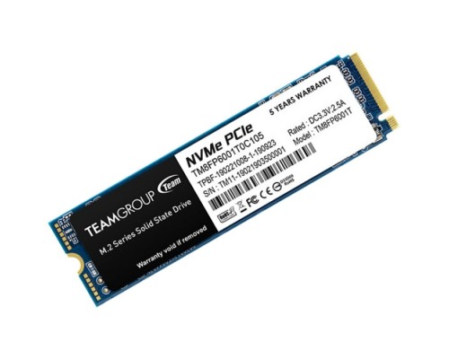 Жесткий диск M.2 2280 256GB Team Group MP33 Client SSD PCIe Gen3x4 with NVMe, 1600/1000, IOPS 160/200K, MTBF 1.5M, 3D NAND, 150TBW, 0,32DWPD, RTL  (048096)