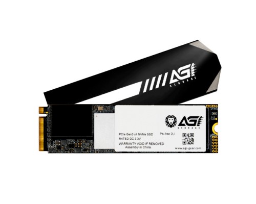 Жесткий диск M.2 2280 256GB AGI AI218 Client SSD (AGI256GIMAI218) PCIe Gen3x4 with NVMe, 3060/1300, IOPS 205/276K, MTBF 1.6M, 3D NAND TLC, 512MB, 100TBW, 0,36DWPD, Heat Sink, RTL (611719)