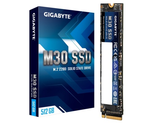 Жесткий диск M.2 2280 512GB Gigabyte M30 Client SSD GP-GM30512G-G PCIe Gen3x4 with NVMe, 3500/2600, IOPS 350/302K, MTBF 2M, 3D TLC, 2048MB, 350TBW, 0,37DWPD, RTL (822828)