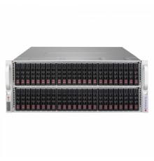 Корпус SuperMicro CSE-417BE1C-R1K23JBOD Extremely high-density 4U storage server chassis (saves 2U space), Maximum drives per enclosure: 72x (48 front + 24 rear) 2.5 hot-swap HDD bays for server chassis, SAS3 (12Gbps) single expander backplane       