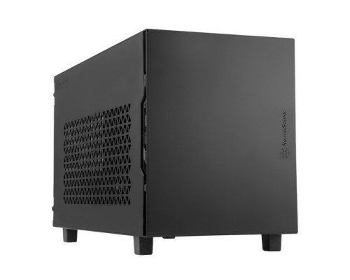 Корпус SST-SG15B Mini-ITX корпус-куб с алюминиевой передней панелью black (811246)