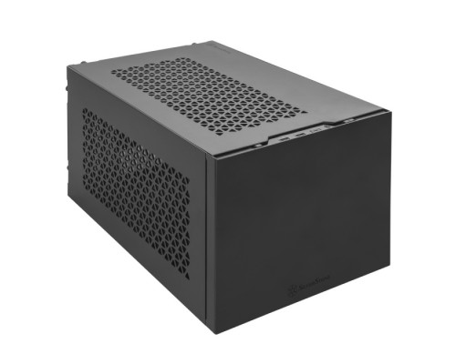 Корпус SST-SG15B Mini-ITX корпус-куб с алюминиевой передней панелью black (811246)