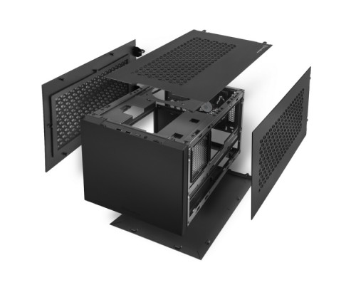 Корпус SST-SG15B Mini-ITX корпус-куб с алюминиевой передней панелью black (811246)