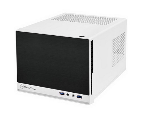 Корпус SST-SG13WB-Q (USB 3.0) Sugo Mini-ITX Compact Computer Cube Case, Plastic Front Panel with Faux Aluminum Finish, black white, RTL