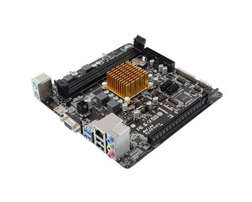 Материнская плата A68N-2100K, AMD E1-6010 (Dual Core 1.35GHz), 2xDDR3-1333, D-SUB+HDMI, 1xPCI-Ex16, 2xSATA3, 6 Ch Audio, GLan, (2+4)xUSB2.0, (2+0)xUSB3.2, 2xPS/2, Mini ITX, RTL  (682399)