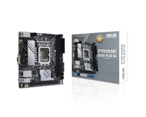 Материнская плата PRIME H610I-PLUS D4-CSM /LGA1700,H610,PCIE 4.0,USB3.2 GEN 1,MB (90MB1B20-M0EAYC) (755753)