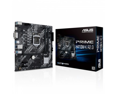 Материнская плата PRIME H410M-K R2.0 LGA1200 micro-ATX 2xDDR4 PCIEx16 2xPCIEx1 M.2 DVI HDMI GLAN (364382)