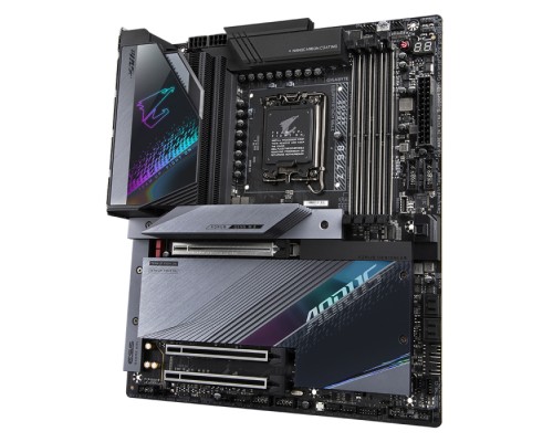 Материнская плата Z790 AORUS MASTER Socket 1700, Intel®Z790, 4xDDR5-4800, 3xPCI-Ex16, 4xSATA3(RAID 0/1/5/10), 5xM.2, 8Ch Audio, 1x10GbLan, WiFi, (0+4)xUSB2.0, (11+4)xUSB3.2, (3+1)xUSB3.2 Type-C™, ATX, RTL