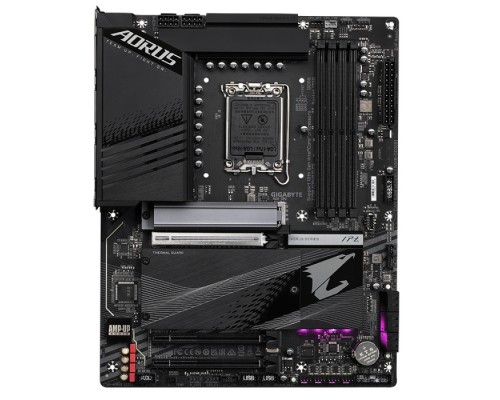 Материнская плата Z790 AORUS ELITE, Socket 1700, Intel®Z790, 4xDDR5-4800, HDMI+DP, 3xPCI-Ex16, 6xSATA3(RAID 0/1/5/10), 4xM.2, 8Ch Audio, 1x2.5GbLan, (4+4)xUSB2.0, (5+2)xUSB3.2, (1+1)xUSB3.2 Type-C™, ATX, RTL