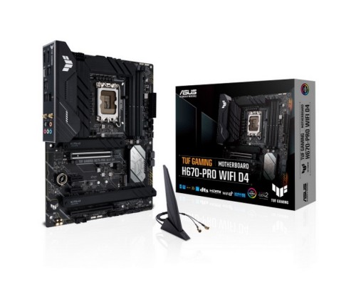 Материнская плата TUF GAMING H670-PRO WIFI D4 LGA1700 ATX 4xDDR4 2xPCIEx16 2xPCIEx1 4xM.2 HDMI DP 2.5GLAN WIFI RTL  (515524)