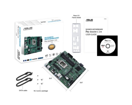 Материнская плата PRO B660M-C D4-CSM LGA1700 micro-ATX 4xDDR4 PCIEx16 2xPCIEx1 2xM.2 VGA HDMI DP GLAN (509431)