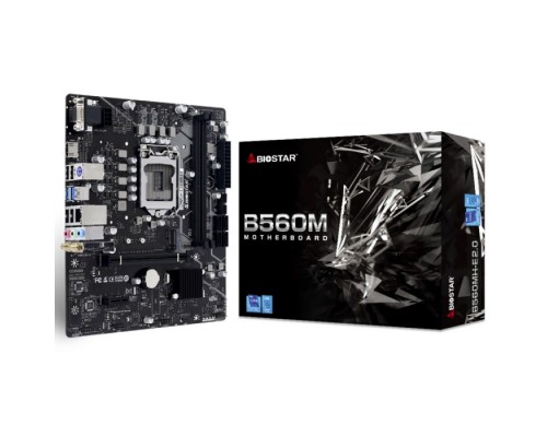 Материнская плата B560MH-E 2.0, Socket 1200, Intel®B560, 2xDDR4-3200, D-SUB+HDMI, 1xPCI-Ex16, 1xPCI-Ex1, 4xSATA3, 1xM.2, 8Ch Audio, GLan, (4+2)xUSB2.0, (2+2)xUSB3.2, 1xPS/2, mATX, RTL  (685536)