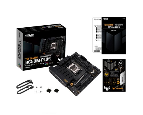 Материнская плата TUF GAMING B650M-PLUS /AM5,B650,USB3.2 GEN 2X2,MB AM5 micro-ATX 4xDDR5 2xPCIEx16 PCIEx1 2xM.2 HDMI DP 2.5GLAN (90MB1BG0-M0EAY0) (912392)