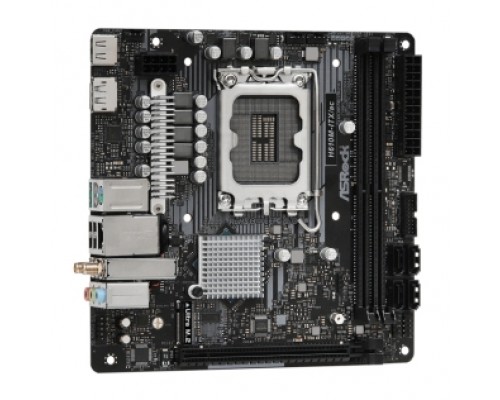 Материнская плата H610M-ITX/AC, Socket 1700, Intel®H610, 2xDDR4-3200, HDMI+DP, 1xPCI-Ex16, 4xSATA3, 1xM.2, 8 Ch Audio, 1xGLan, WiFi, (2+2)xUSB2.0, (2+2)xUSB3.2, 1xPS/2, Mini-ITX, RTL,  (936951)