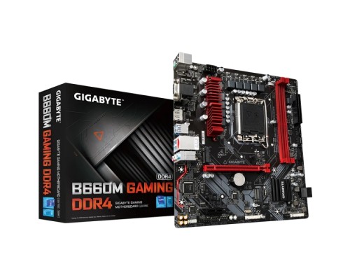 Материнская плата B660M GAMING DDR4, Socket 1700, Intel®B660, 4xDDR4-3200, D-SUB+HDMI+DP, 1xPCI-Ex16, 1xPCI-Ex1, 4xSATA3(RAID 0/1/5/10), 2xM.2, 8Ch Audio, 2,5GbLan, (2+4)xUSB2.0, (3+2)xUSB3.2, (1+0)xUSB3.2 Type-C™, 1xPS/2, mATX, RTL  (830809)