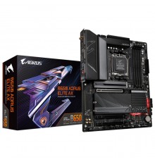 Материнская плата B650 AORUS ELITE AX, Socket AM5, AMD B650, 4xDDR5-5200, HDMI+DP, 3xPCI-Ex16, 4xSATA3(RAID 0/1/10), 3xM.2, 8 Ch Audio, 2.5GLan, WiFi, (4+4)xUSB2.0, (7+2)xUSB3.2, (0+1)xUSB3.2 Type-C™, ATX, RTL  (849375)                               