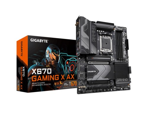 Материнская плата X670 GAMING X AX, Socket AM5, AMD X670, 4xDDR5-5200, HDMI, 3xPCI-Ex16, 4xSATA3(RAID 0/1/10), 4xM.2, 6 Ch Audio, 1x2,5GLan, WiFi, (4+4)xUSB2.0, (8+4)xUSB3.2, (1+1)xUSB3.2 Type-C™, ATX, RTL  (848965)