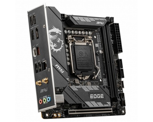 Материнская плата MPG B560I GAMING EDGE WIFI, mini-ITX, Socket 1200, Intel®B560, 2xDDR4-2933, HDMI+DP, 1xPCI-Ex16, 4xSATA3, 2xM.2, 8 Ch Audio, 2.5GLan, Wi-Fi 6E AX210, (4+2)xUSB2.0, (1+2)xUSB3.2, (1+1)xUSB3.2 Type-C™, RTL  (810580)