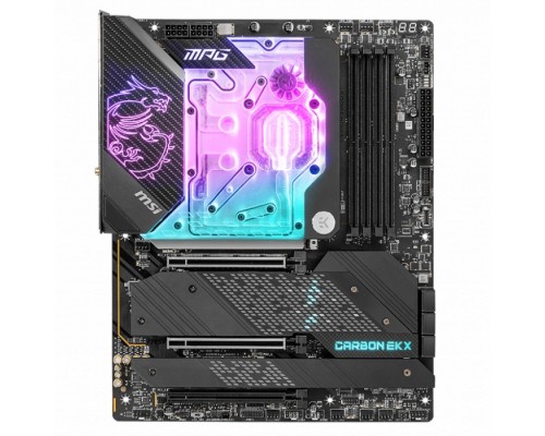 Материнская плата MPG Z690 CARBON EK X, ATX, Z690, LGA1700, 4xDDR5, 3xPCI-Ex16, 5xM.2, 5+2USB 3.2, 1+1USB TYPE-C, 4+4USB 2.0, WIFI AX 6E, BT 5.2