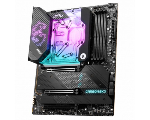 Материнская плата MPG Z690 CARBON EK X, ATX, Z690, LGA1700, 4xDDR5, 3xPCI-Ex16, 5xM.2, 5+2USB 3.2, 1+1USB TYPE-C, 4+4USB 2.0, WIFI AX 6E, BT 5.2